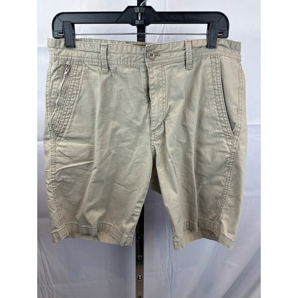 Clearwater Outfitters Mens 32W Beige Stretch Ripstop Casual Shorts